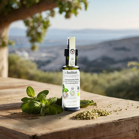 Eptastiktos Just a drop Aromaöl Basilikum, 100 ml – intensives, hochwertiges Basilikum-Öl für aromatische mediterrane Gerichte