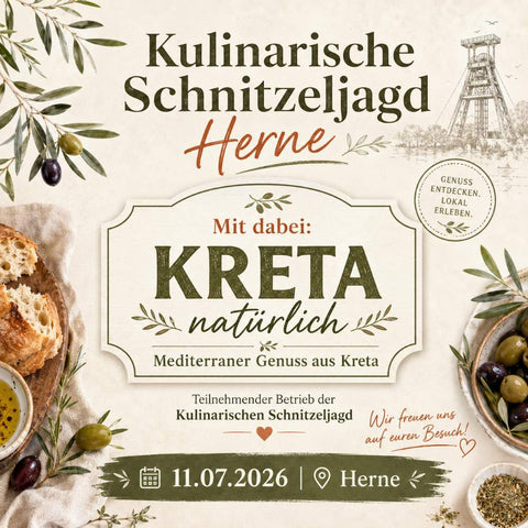 Infografik Schnitzeljagd Herne mit KRETA natürlich