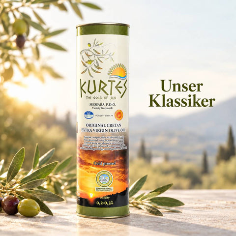 Die Kurtes 1 Liter Dose. Der Klassiker im Sortiment von KRETA natürlich. 