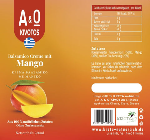 Balsamico mit Mango aus Kreta – 250 ml