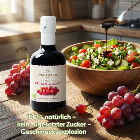 BIO Balsamico Essig pur von Papadakis, vielschichtige Aromen und ausgewogener Geschmack