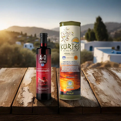 Produktpaket Mediterranes Genusspaket Granatapfel – ausgewählte mediterrane Spezialitäten mit fruchtig-frischer Granatapfel-Note für besonderen Genuss.