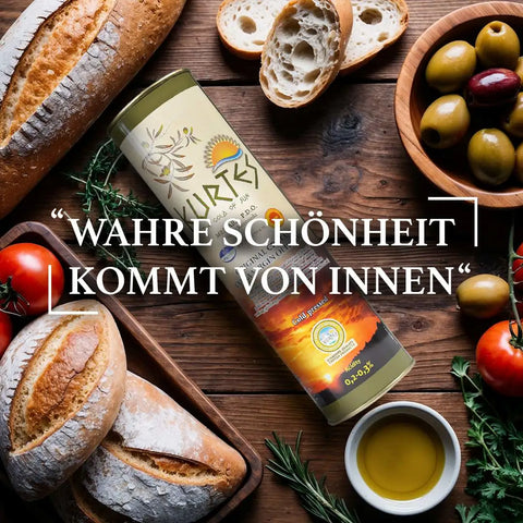 Wahre Schönheit kommt von innen. Kurtes Olivenöl im kulinarischen Setting