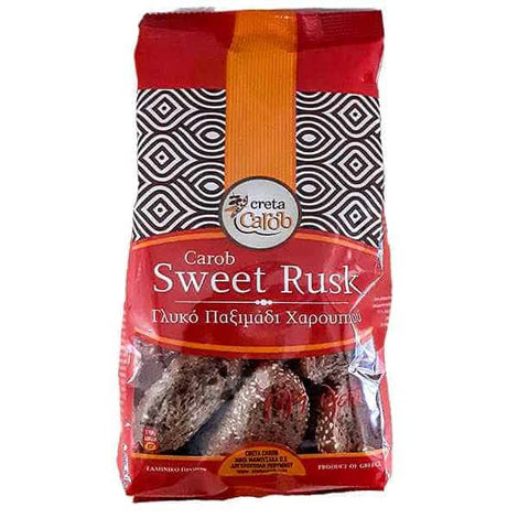 Carob Sweet Rusk – knuspriger Zwieback mit natürlicher Süße aus Johannisbrot, ideal als mediterraner Snack oder Beilage